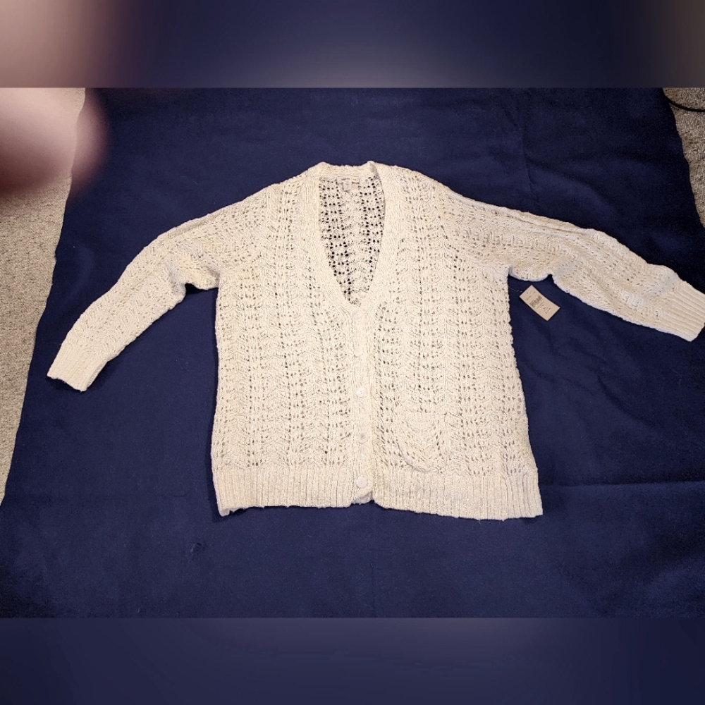 Coldwater Creek 3X Cardigan Sweater in Winter White